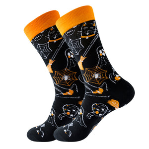 Spider Web Pattern Cozy Socks (EU38-EU45) 蜘蛛網圖案舒適襪子 (歐碼38-歐碼45)