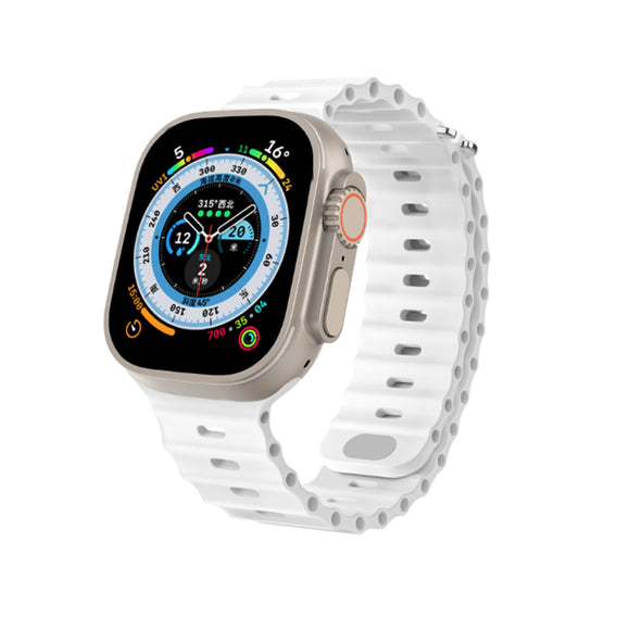 White Silicone Apple Watch Band 白色矽膠 Apple 錶帶 KCWATCH1235