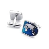 Blue Nautical Chart Cufflinks 藍色航海圖袖扣 KC10023b