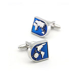 Blue Nautical Chart Cufflinks 藍色航海圖袖扣 KC10023b