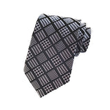 Black Tie, Pocket Square, Cufflinks, Tie Clip 4 Pieces Gift Set 黑色領帶口袋巾袖扣領帶夾4件套裝 (KCBT2240)