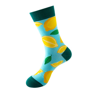 Lemon Pattern Cozy Socks (One Size) 檸檬圖案舒適襪子 (均碼) HS202412