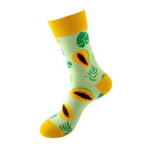 Papaya Pattern Cozy Socks (One Size) 木瓜圖案舒適襪子 (均碼) HS202415
