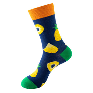 Pineapple Pattern Cozy Socks (One Size) 菠蘿圖案舒適襪子 (均碼) HS202416