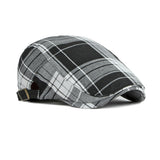 Black British Plaid Beret 黑色英倫格子貝雷帽 KCHT2247