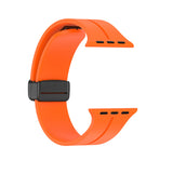 Orange Magnetic Buckle Silicone Apple Watch Band 橙色磁吸扣矽膠 Apple 錶帶 KCWATCH1249
