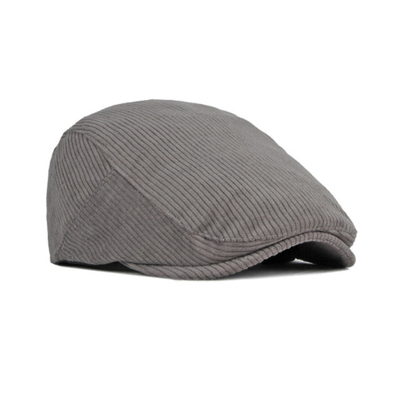 Grey Japanese Corduroy Warm Beret Hat 灰色日系燈芯絨貝雷帽 KCHT2250