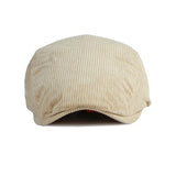 Beige Japanese Corduroy Warm Beret Hat 米色日系燈芯絨貝雷帽 KCHT2252