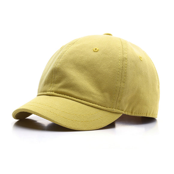 Yellow Korean Style Short Brim Baseball Cap 黃色韓版短簷棒球帽 KCHT2253