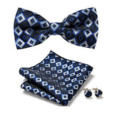 Tie, Pocket Square, Cufflinks, Bow Tie 4 Pieces Gift Set 領帶口袋巾袖扣領結4件套裝 (KCBT2259)