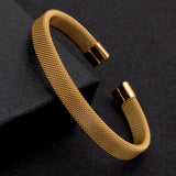 Fashion Mesh Stainless Steel Bracelet 時尚網狀不銹鋼手鐲 KJBR16026