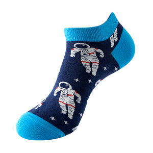 Astronaut Pattern Low Cut Socks (One Size) 宇航員圖案船襪 (均碼) HS202277