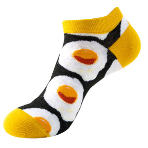 Fried Egg Pattern Low Cut Socks (One Size) 煎蛋圖案船襪 (均碼) HS202278
