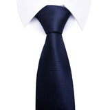 Blue Tie, Pocket Square, Cufflinks, Bow Tie 4 Pieces Gift Set 藍色領帶口袋巾袖扣領結4件套裝 KCBT2279