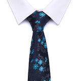 Blue Tie, Pocket Square, Cufflinks, Tie Clip 4 Pieces Gift Set 藍色領帶口袋巾袖扣領帶夾4件套裝 KCBT2280