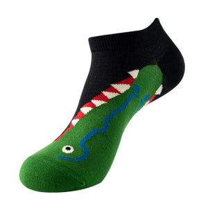 Crocodile Pattern Low Cut Socks (One Size) 鱷魚圖案船襪 (均碼) HS202280