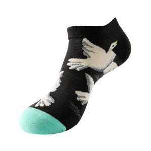 Bird Pattern Low Cut Socks (One Size) 鳥圖案船襪 (均碼) HS202281