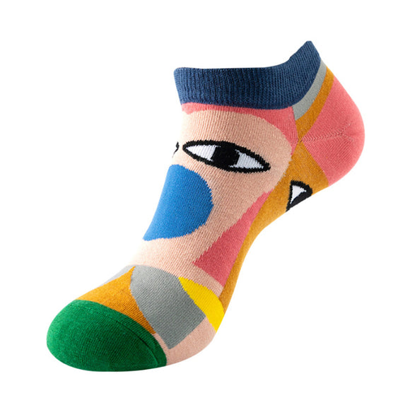 Abstract Pattern Low Cut Socks (One Size) 抽象圖案船襪 (均碼) HS202287g