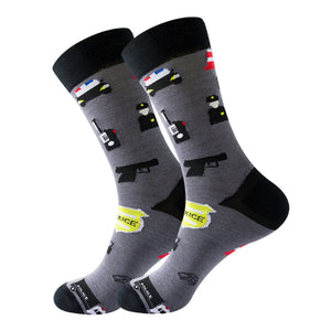 Police Pattern Cozy Socks (One Size) 警察圖案舒適襪子 (均碼) (HS202028)