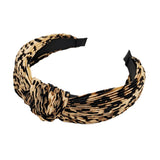 Leopard Print Pleated Knotted Headband 豹紋褶皺打結頭箍