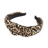 Leopard Print Pleated Knotted Headband 豹紋褶皺打結頭箍