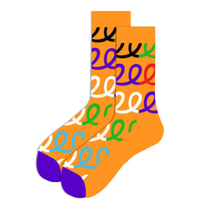 Telephone Line Pattern Cozy Socks (EU39-EU46) 電話線圖案舒適襪子 (歐碼39-歐碼46)