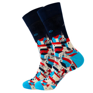 House Pattern Cozy Socks (EU38-EU45) 房子圖案舒適襪子 (歐碼38-歐碼45)