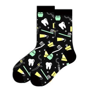 Dentist Pattern Cozy Socks (One Size) 牙醫圖案舒適襪子 (均碼) HS202029
