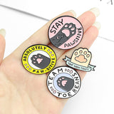 Cartoon Cat Paw Enamel Pins 卡通猫爪徽章 / 別針 / 胸針