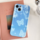 Blue Sky Butterfly iPhone 13, 12 Case 藍天蝴蝶 iPhone 13, 12 保護套 MCL2518