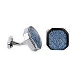 Octagonal Blue Pattern Cufflinks ** Free Gift ** 八角形藍色紋袖扣 ** 附送贈品 **