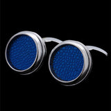 Blue Pattern Cufflinks 藍底花紋袖扣