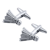 Silver Badminton Cufflinks  銀色羽毛球袖扣