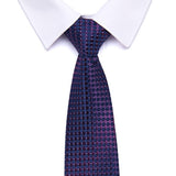 Purple Tie, Pocket Square, Cufflinks, Tie Clip 4 Pieces Gift Set 紫色領帶口袋巾袖扣領帶夾4件套裝 KCBT2242