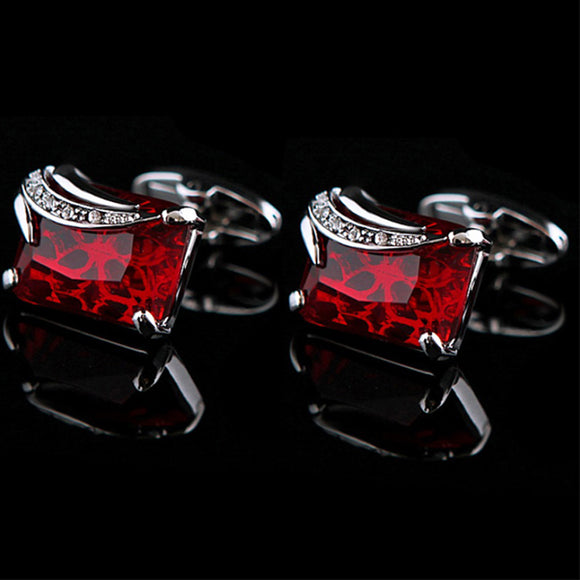 Red Crystal Wings Cufflinks 紅水晶天使之翼袖扣