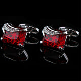 Red Crystal Wings Cufflinks 紅水晶天使之翼袖扣