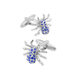 Blue Crystal Spider Cufflinks ** Free Gift ** 藍水晶蜘蛛袖扣 ** 附送贈品 **