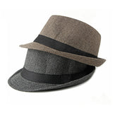 Khaki British Diagonal Stripe Jazz Hat 卡其色英倫斜條紋爵士帽 (KCHT2087)