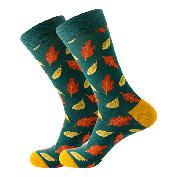 Leaves Pattern Cozy Socks (One Size) 樹葉圖案舒適襪子 (均碼) HS202035