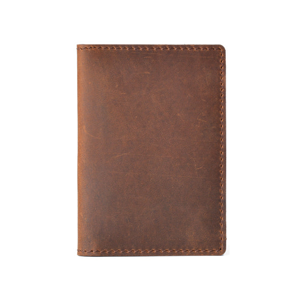 Brown Grained Leather Card Holder 棕色真牛皮信用卡套 CH19023