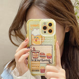 Beer Burger Pattern iPhone 13 Case 啤酒漢堡圖案iPhone 13 保護套 (MCL2185)