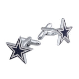 Blue and White Color Five-Pointed Star Cufflinks ** Free Gift ** 藍白雙色五角星袖扣 ** 附送贈品 **