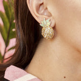 Rhinstone Pineapple Earrings  水鑽菠蘿耳環
