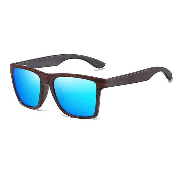 Classic Square Frame Wooden Polarized Sunglasses 經典方框木制偏光太陽眼鏡 KCSG2102a
