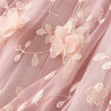 Embroidered Flower Mesh Skirt 刺繡花朵網紗半身長裙 (KCCLSP2130)