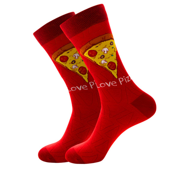 Piece of Pizza Pattern Cozy Socks (EU38-EU45) 單塊披薩圖案舒適襪子 (歐碼38-歐碼45)