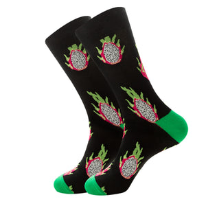 Dragon Fruit Pattern Cozy Socks (EU38-EU45) 火龍果圖案舒適襪子 (歐碼38-歐碼45)