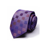 Purple Tie, Pocket Square, Cufflinks, Tie Clip 4 Pieces Gift Set 紫色領帶口袋巾袖扣領帶夾4件套裝 KCBT2309