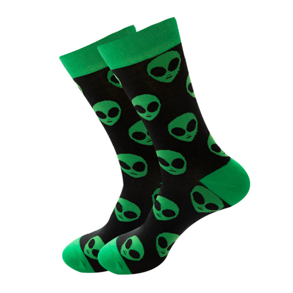 Alien Pattern Cozy Socks (EU38-EU45) 外星人圖案舒適襪子 (歐碼38-歐碼45)