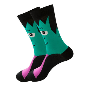 Green Monster Pattern Cozy Socks (EU38-EU45) 綠色怪物圖案舒適襪子 (歐碼38-歐碼45)